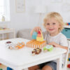 Wooden simulation summer ice cream set children's play house building blocks