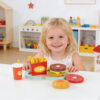 Children's hamburger simulated food making set toys