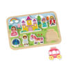 Wooden castle 3D puzzle Educational Montessori matching game learning toys