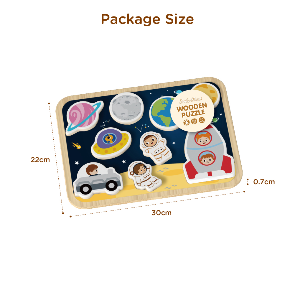 Wooden space 3D puzzle Montessori children's multi-shaped puzzle Animal matching game toys - Image 5
