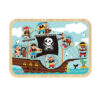 Wooden Pirate 3D Puzzle Children's Multi-Shape Puzzle, Montessori Animal Matching Game Toys