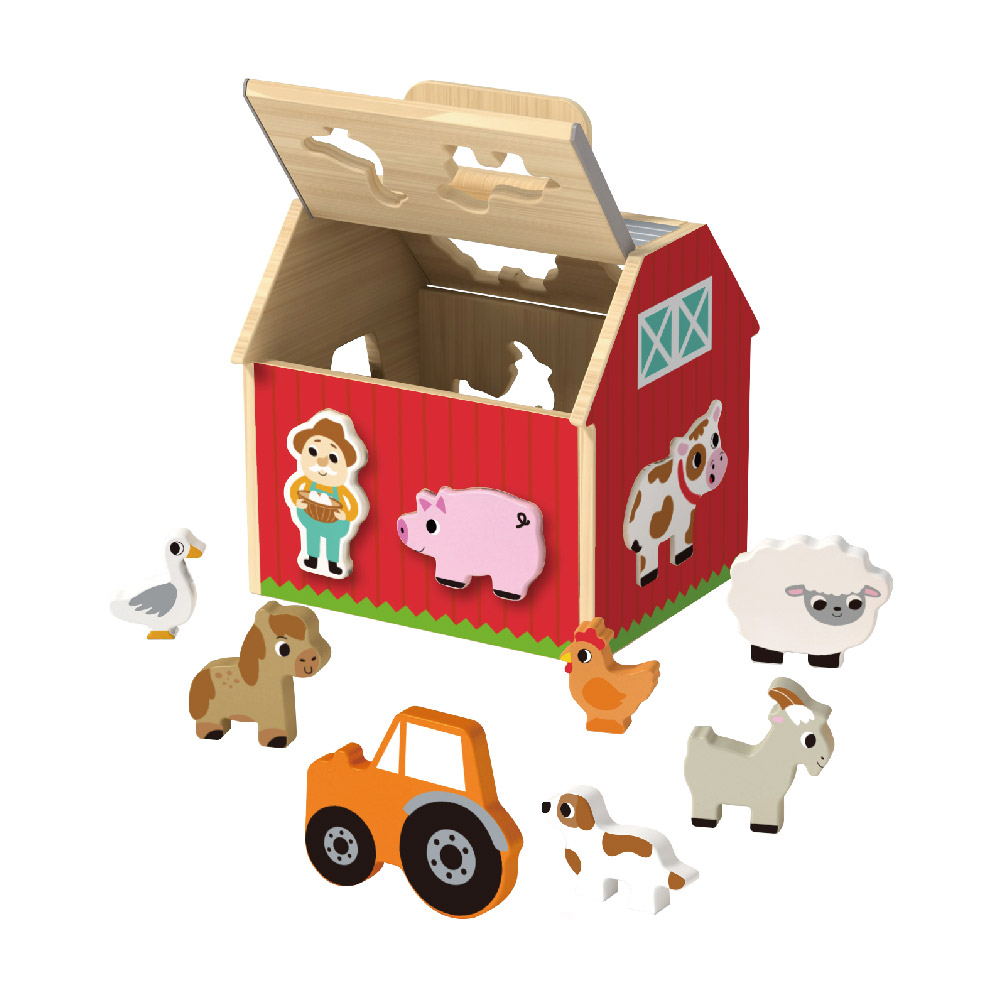 Wooden Farm Toys Animal Matching Farm Animal Toy Set Suitable for Preschool Learning Educational Toys