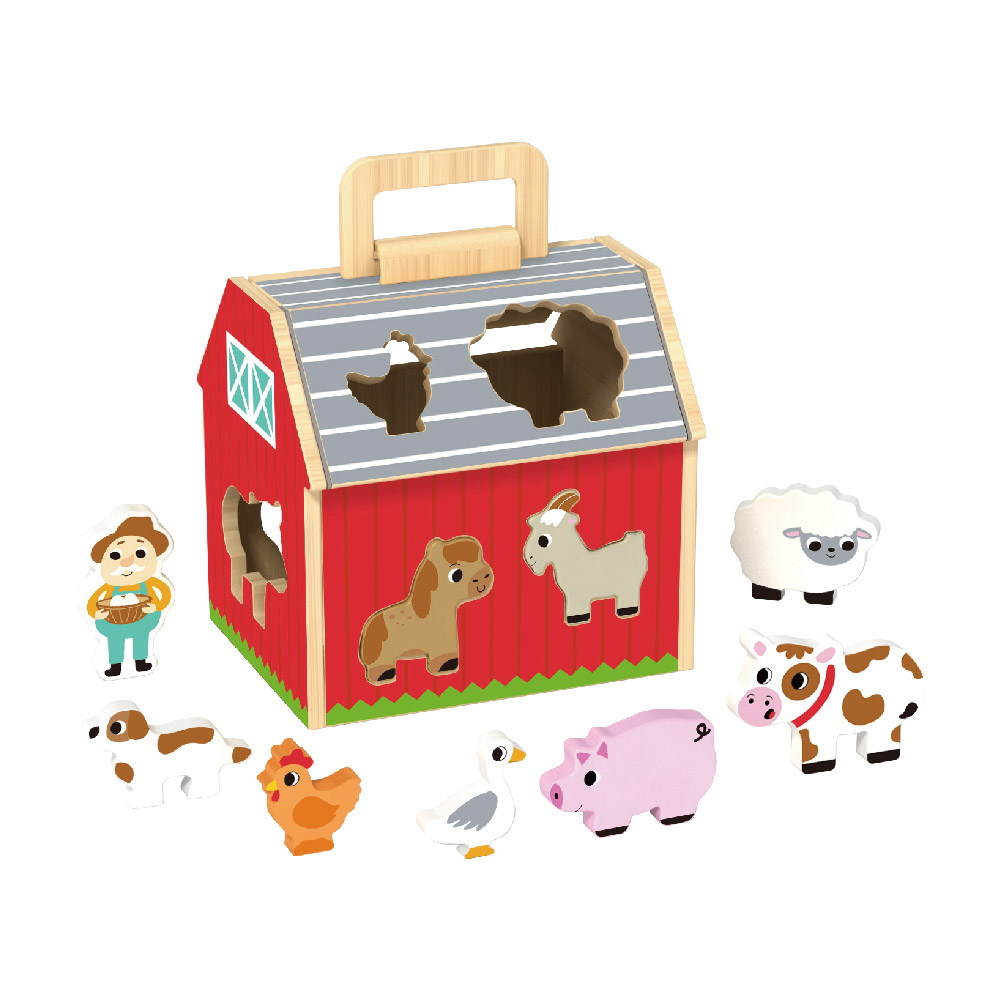 Wooden Farm Toys Animal Matching Farm Animal Toy Set Suitable for Preschool Learning Educational Toys - Image 2