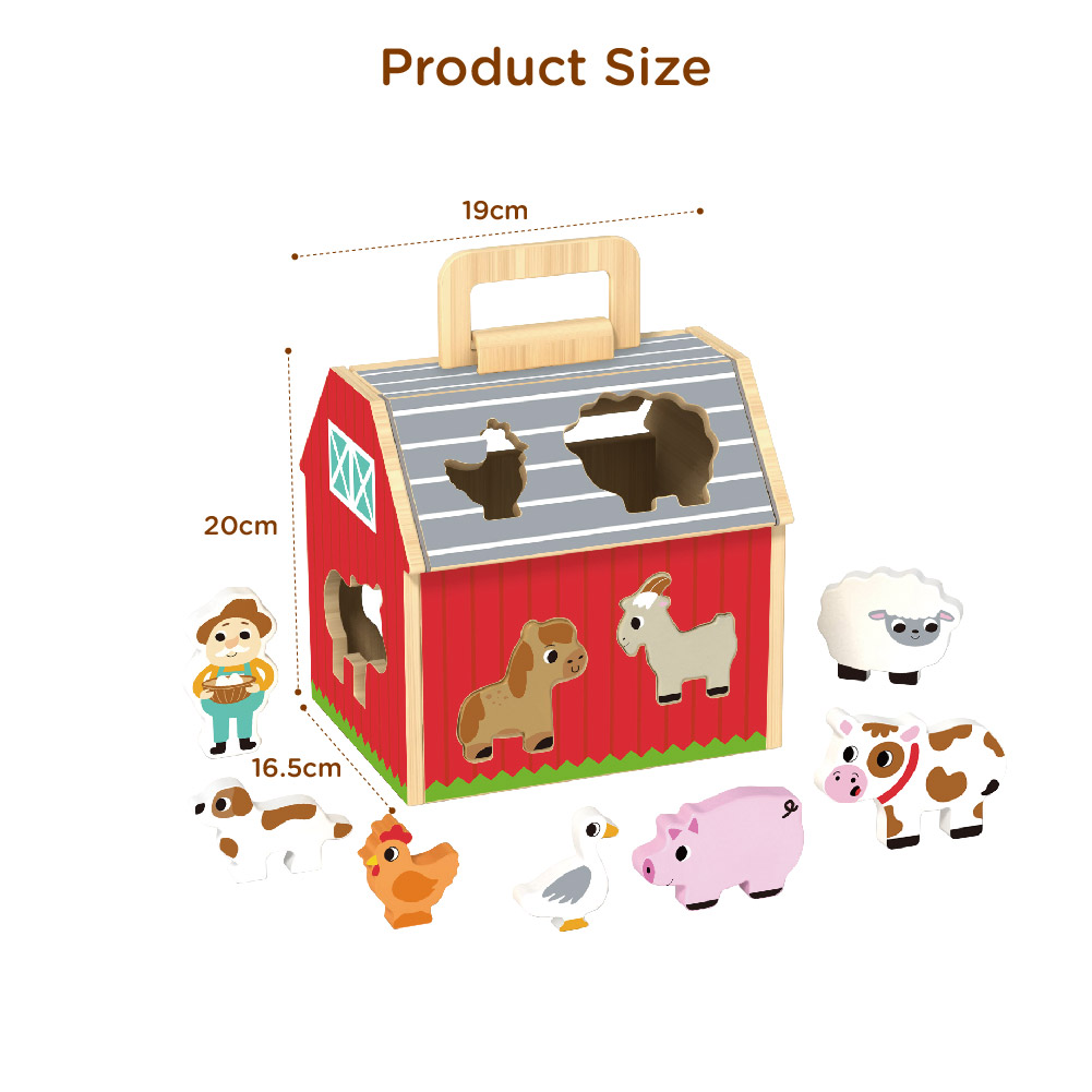 Wooden Farm Toys Animal Matching Farm Animal Toy Set Suitable for Preschool Learning Educational Toys - Image 4