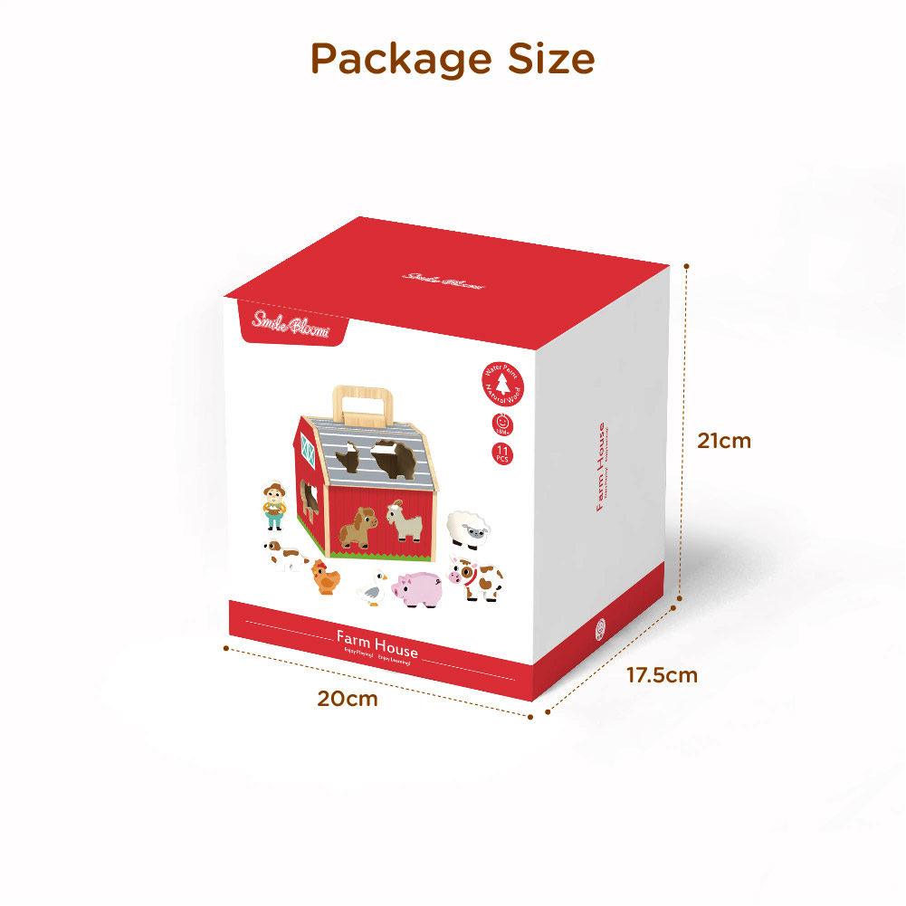 Wooden Farm Toys Animal Matching Farm Animal Toy Set Suitable for Preschool Learning Educational Toys - Image 5