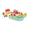 Wooden Farm Building Blocks Set Toy Children's Puzzle Building Blocks Stacking Exercise Fine Motor and Imagination