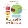 Wooden Farm Building Blocks Set Toy Children's Puzzle Building Blocks Stacking Exercise Fine Motor and Imagination