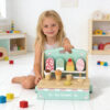 Ice Cream Cart Mini Wooden Ice Cream Toy Role Playing Game