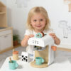 Wooden coffee machine toy set children's role play toys suitable for preschoolers
