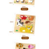 Wooden animal puzzle Children's 2 in 1 puzzle and stacking balance building block game Creative children's wooden puzzle stacking