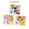 Wooden animal puzzle Children's 2 in 1 puzzle and stacking balance building block game Creative children's wooden puzzle stacking