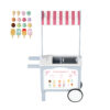 Wooden toy role-playing ice cream carts | ice cream dessert stalls Children's wooden cart ice cream toys