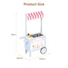 Wooden toy role-playing ice cream carts | ice cream dessert stalls Children's wooden cart ice cream toys