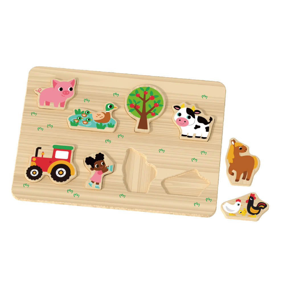 Wooden Farm Animal 3D Puzzle Puzzle Puzzle for Children's Cognitive Development Toy - Image 2