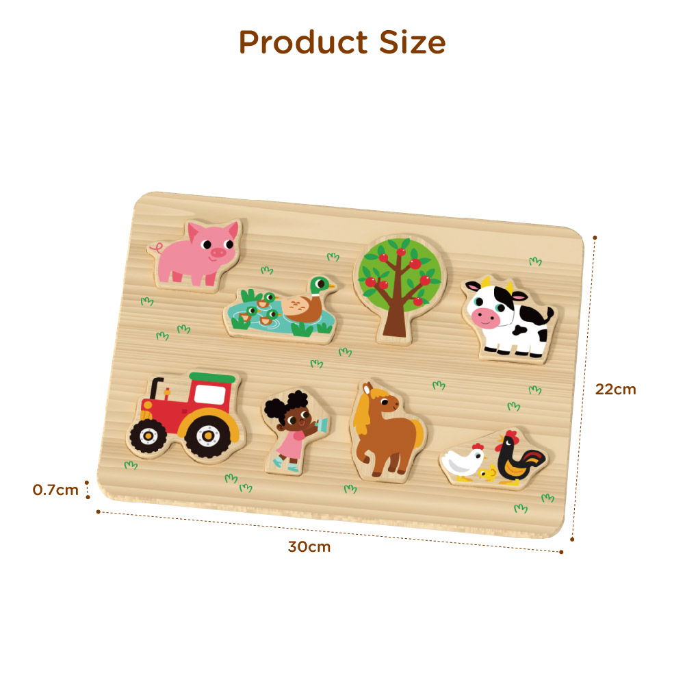 Wooden Farm Animal 3D Puzzle Puzzle Puzzle for Children's Cognitive Development Toy - Image 3