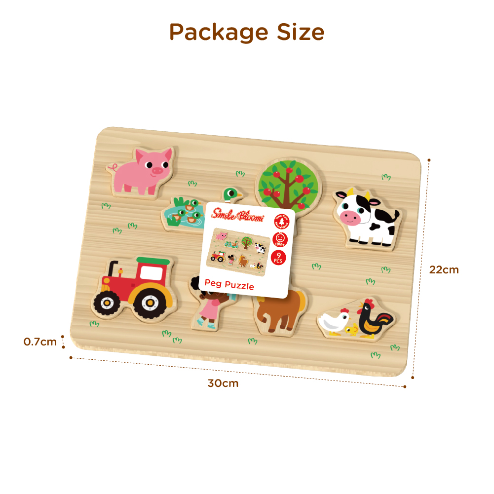 Wooden Farm Animal 3D Puzzle Puzzle Puzzle for Children's Cognitive Development Toy - Image 4
