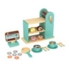 Wooden Coffee Machine Toy Set Role Playing Afternoon Tea Cake Coffee Educational Toy