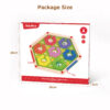 Montessori cartoon magnetic kids maze hexagon board wooden beads maze toys for kids wooden gam