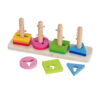 Montessori Education Wooden Toys Shape Sorting Game Stacking Toys Shape
