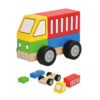 Wooden building block car Montessori educational toys Small stacking blocks DIY children's wooden car toys