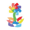 Wooden rainbow puzzle tray Children's early education stacking games Wooden puzzle mandala puzzle