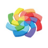 Wooden rainbow puzzle tray Children's early education stacking games Wooden puzzle mandala puzzle