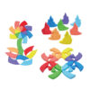 Wooden rainbow puzzle tray Children's early education stacking games Wooden puzzle mandala puzzle