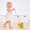 Wooden squirrel push rod toys, children's educational push and pull walking toys, develop motor skills