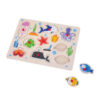 Montessori Children's Toys Cartoon Sea Life Animals Wooden Grab Board DIY Education Wooden Peg Puzzle
