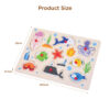 Montessori Children's Toys Cartoon Sea Life Animals Wooden Grab Board DIY Education Wooden Peg Puzzle