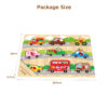 Montessori Children's Toys Cartoon Car Wooden Grab Board DIY Education Wooden Peg Puzzle