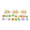 Wooden Building Blocks Train Toy Sorting and Stacking Game Early Education Toy