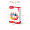 Wooden Rainbow Building Block Set Educational Peg Doll Toy with Color Sorting Game