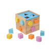 Educational activity wooden sorting cube game shape sorting toy building block box