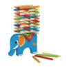 Wooden elephant balance building blocks parent-child game children's educational stacking toys