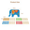 Wooden elephant balance building blocks parent-child game children's educational stacking toys