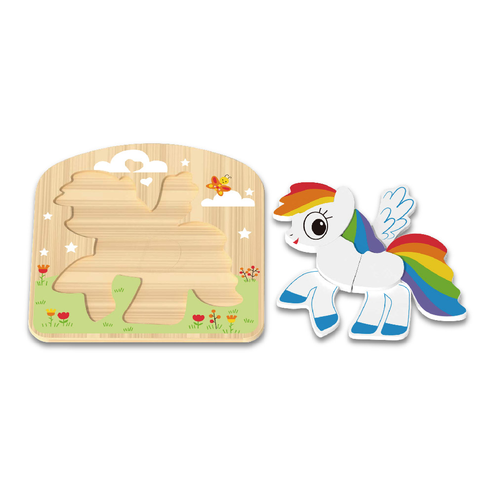 Wooden 3D puzzles, cartoon animals, children's cognitive puzzles Baby educational toys games - Image 6