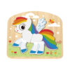Wooden 3D puzzles, cartoon animals, children's cognitive puzzles Baby educational toys games