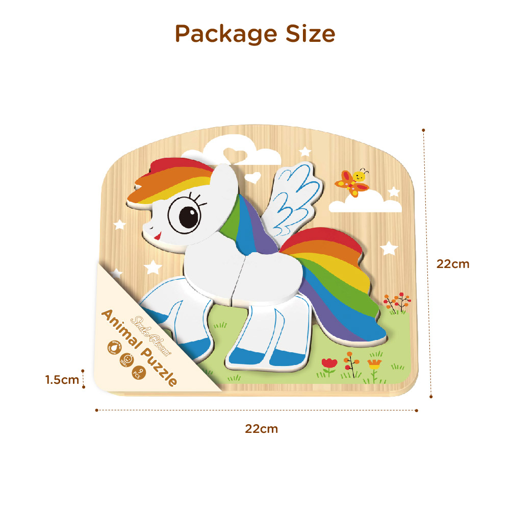 Wooden 3D puzzles, cartoon animals, children's cognitive puzzles Baby educational toys games - Image 7