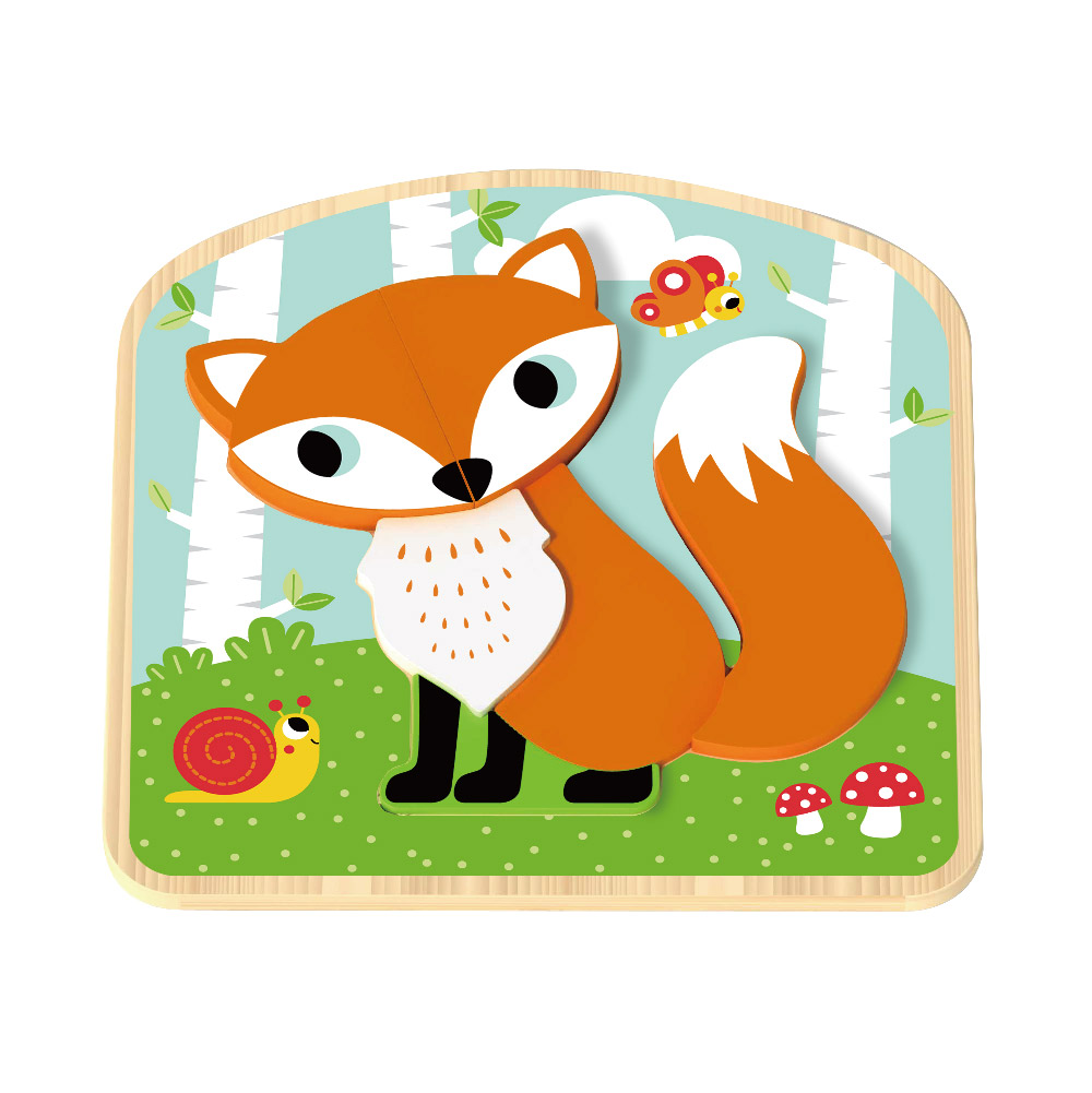 Wooden 3D puzzles, cartoon animals, children's cognitive puzzles Baby educational toys games - Image 4