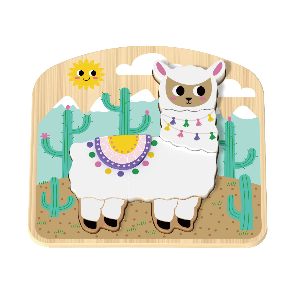 Wooden 3D puzzles, cartoon animals, children's cognitive puzzles Baby educational toys games - Image 5