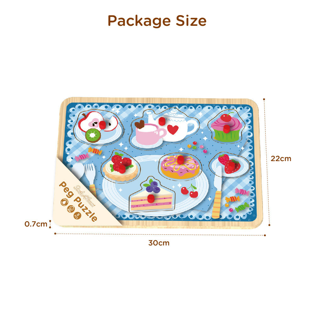 Montessori Early Education Wooden Afternoon Tea Puzzle 3d Wooden Jigsaw Puzzle Game for Kids - Image 3