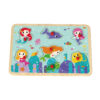 Early Education Montessori Colorful Wooden Mermaid Jigsaw Anima 3d Wooden Puzzle Game for Kids