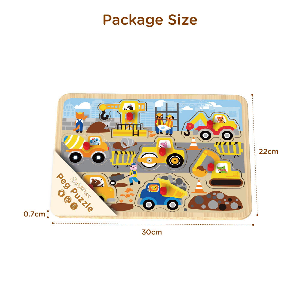 Montessori Early Education Wooden Engineering Vehicle Jigsaw Puzzle 3d Wooden Jigsaw Puzzle Game for Kids - Image 3