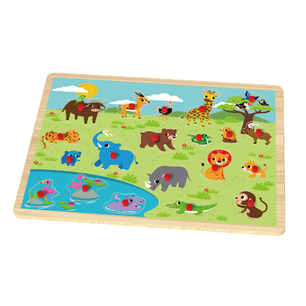 Early childhood educational toys forest animals Montessori baby wooden puzzle suitable for toddlers