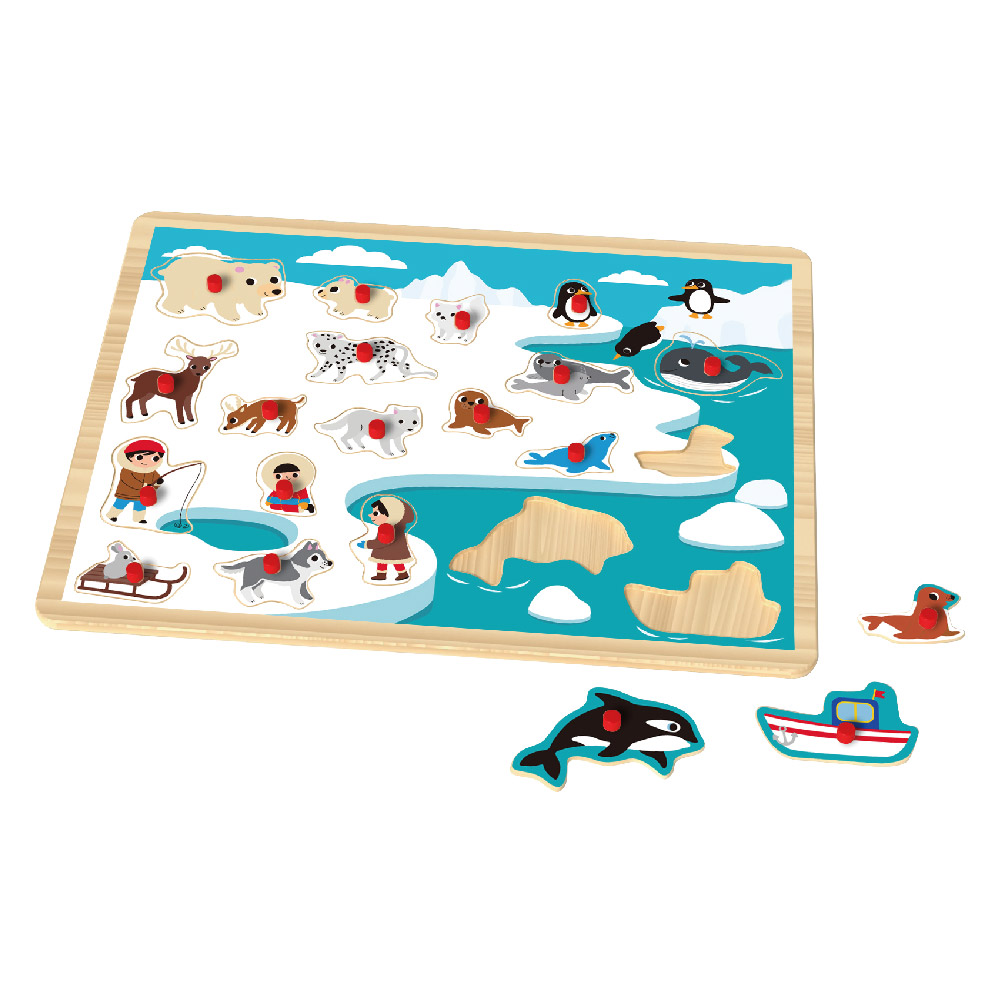 Toys for toddlers wooden glacier marine life marine life puzzle - Image 2