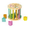Wooden geometric shape building block box, Montessori children's educational shape recognition grasping ability training toys