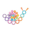 Wooden loose parts wooden mandala loose parts set sensory game toys loose parts game set 6 shapes 10 colors
