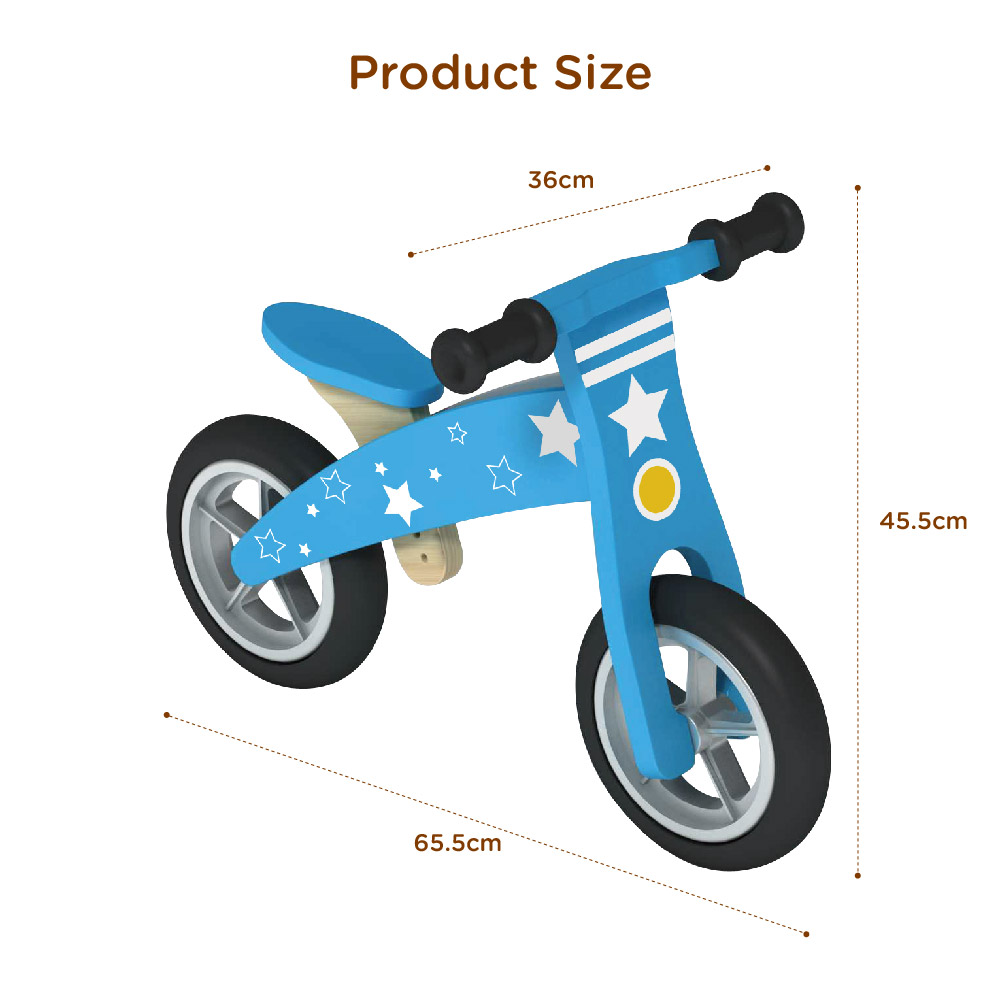 Wooden balance bike for children, pedal-free bike for babies, balance bike for children - Image 3