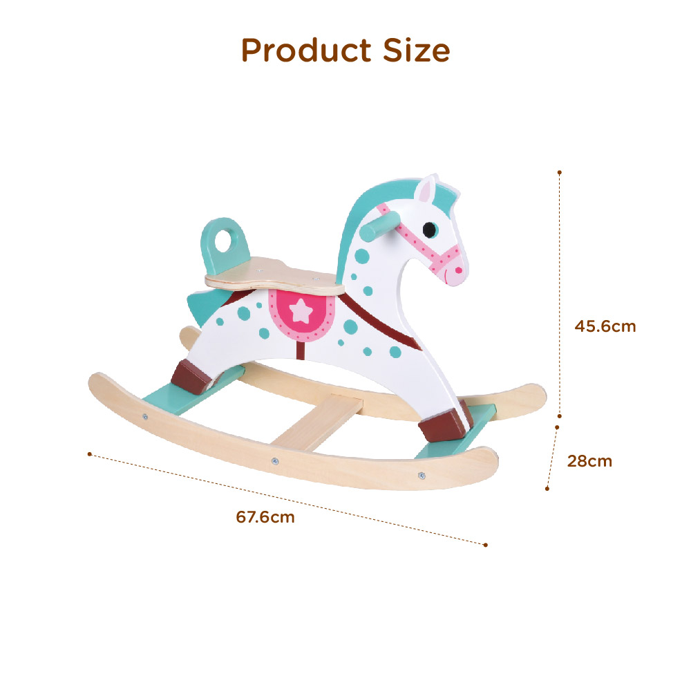 Toddler wooden rocking horse riding toy, children's balanced detachable suitable for boys and girls - Image 3